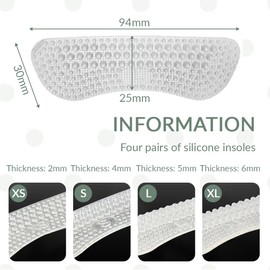 JEYORZY 4 Pairs Heel Pads for Big Shoes, Heel Protector for Shoes, Heel Cushions for Women Shoes and Men Shoes, Gel Heel Protection Pads, Heel Gel for High Heels, Heel Protector for Shoes