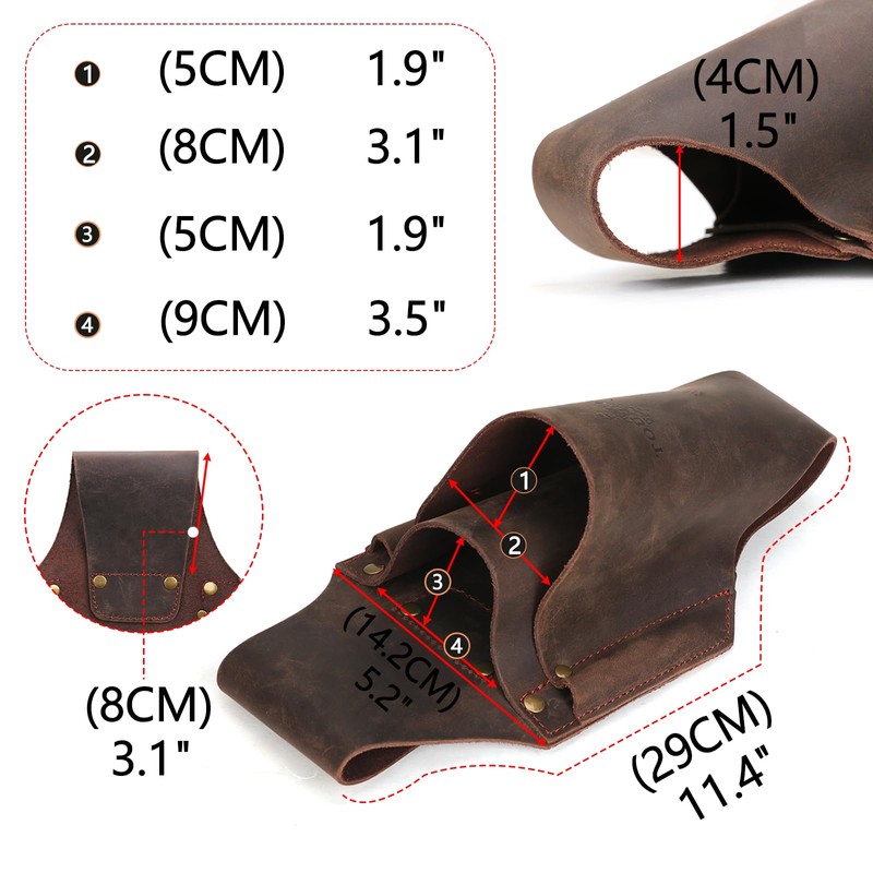 Tourbn Tourbon Leather Felling Wedge Logging Pouch for Tree Cutting