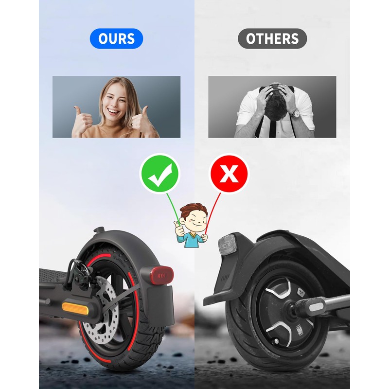 RidTianTek 9.5x2.50 Solid Tire 9.5 inch for NIU KQi3 Pro/KQi3