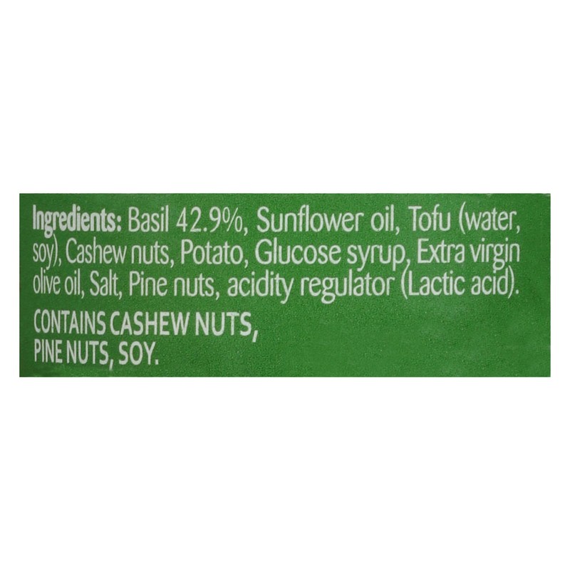 Filippo Berio Pesto, Vegan Basil, 6.7 Ounce Glass Jar, Pack