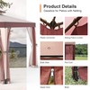 Patio Gazebo Tent Outdoor Canopy Shelter 10'x10' with Removable Netting,100