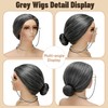 Tiwindx Old Lady Costume Outfit for Women Grandma Granny Wig