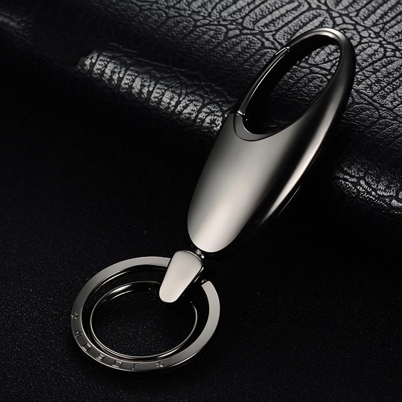 Rockyu Keychain, Men's, Women's, Car Keyring, Gunmetallic, Silver, Zinc Alloy,