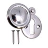 Victorian Keyhole Covered Escutcheon for Front Doors 35mm Polished Chrome