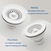 TGEOND White Kitchen Sink Drain Assembly, 3-1/2 inch Polymer Kitchen