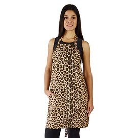 Ladybird Line Leopard Print Waterproof Dog Bather’s Pet Grooming Apron for Pet Groomers - One Size