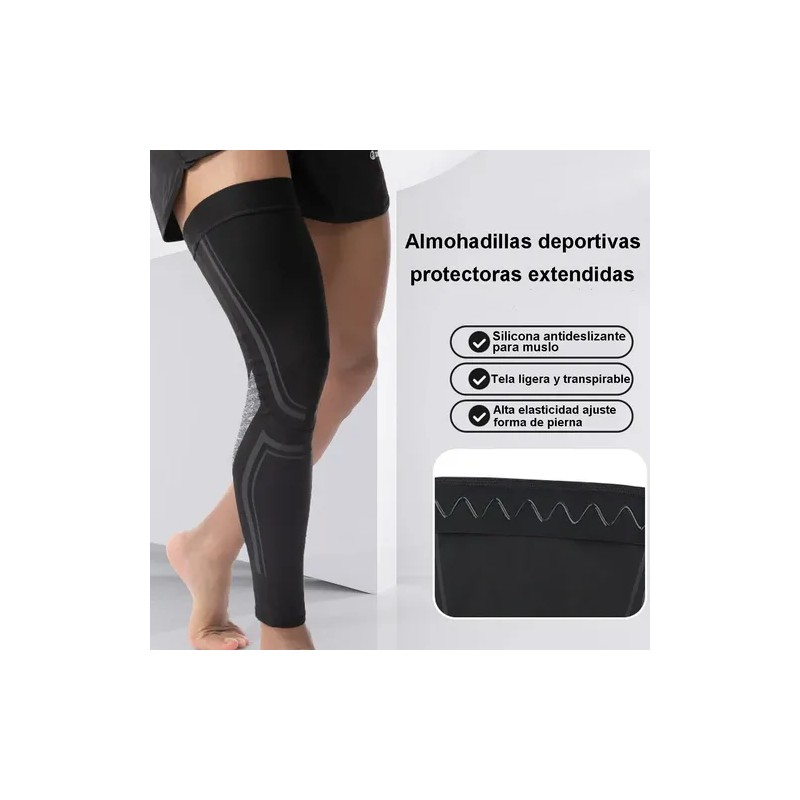 1 Pair Rodillera Deportiva Compresión Pierna Larga Correr