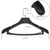 Plastic Extra Wide Suit Hangers, Pack of 15, Width: 17.7",Notched
