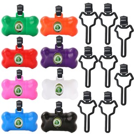 8 Pack Dog Poop Bag Dispenser, Pet Waste Disposal Bag Dispenser, Poop Bags Holders for Leashes(Random Color)