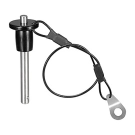 sourcing map Ball Locking Pins, 304 Stainless Steel Grip Push-Button Locking Quick Release Pin with 24cm Wire (6mm-30mm)