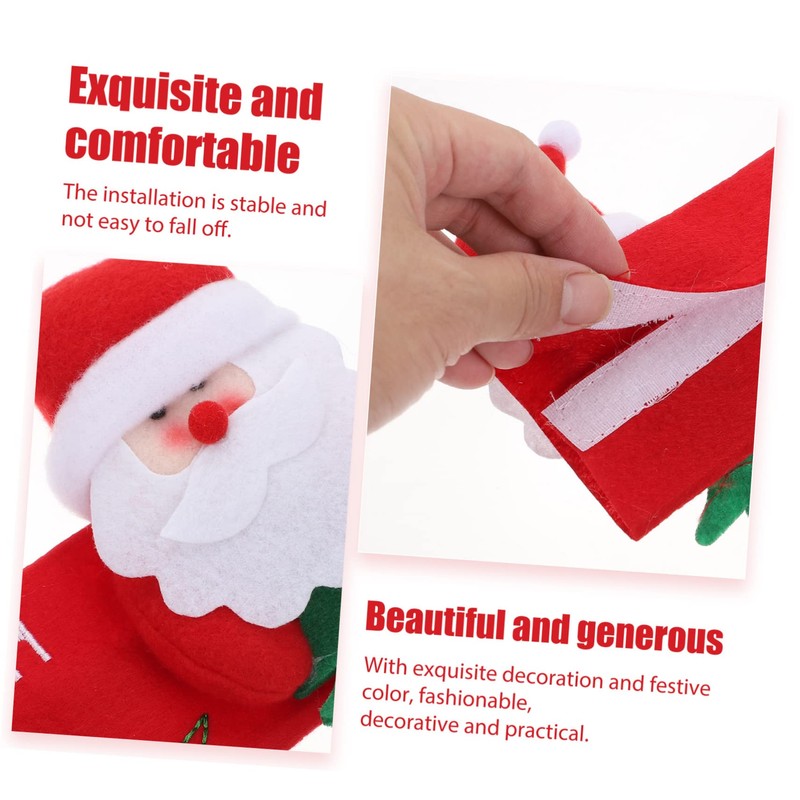 LABRIMP Dishwasher Handle Cover Xmas 2 Pack Christmas Decorative Fridge
