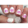 Pink Baby Footprints Nail Art Decals