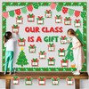 Christmas Bulletin Board Decoration Set Xmas Gift Boxes Borders Cutouts