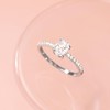 TIGRADE 1.5CT Bridal Ring Sets Oval Cut Cubic Zirconia Wedding