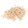 200Pcs Wooden Spools 0.55in 0.51in Unfinished Polished Wood Smoothing Wooden