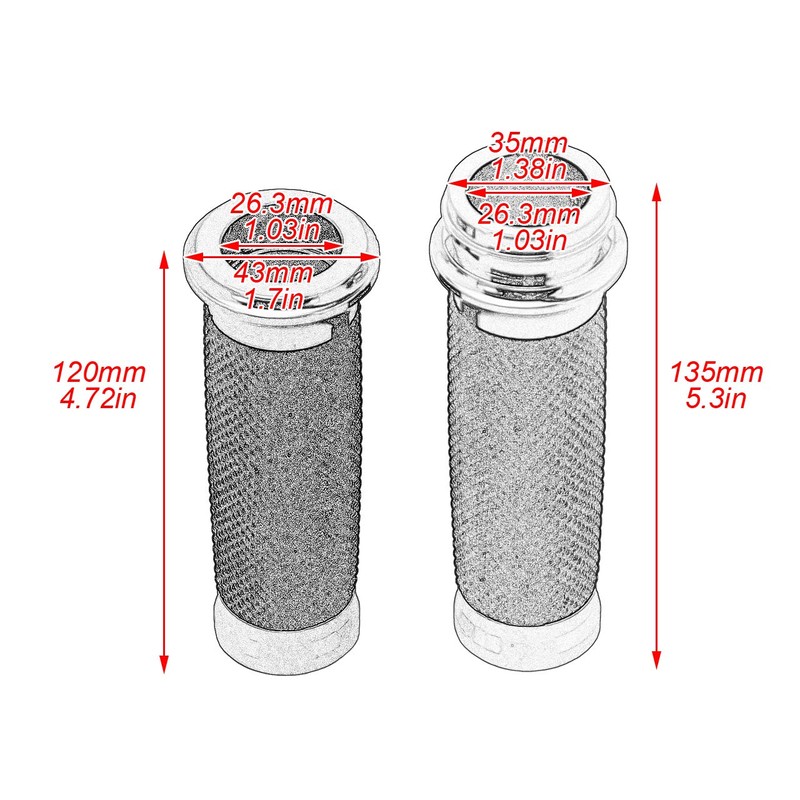 HCmotorku Bike Grip Handle Grip 1" Electronic Throttle Handle Grip