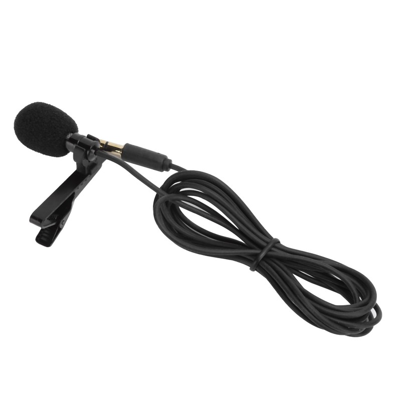 3.5mm Lavalier Lapel Microphone Clip on Hands Free Microphone for