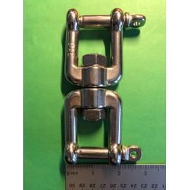 US Stainless Stainless Steel 316 Anchor Swivel Jaw and Jaw 13mm or 1/2" Marine Grade