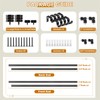 HOTOZON 1 Inch Heavy Duty Double Bay Window Curtain Rod,