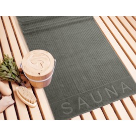 Lashuma Copenhagen XXL Men's Sauna Towel, 85 x 200 cm, Terry Towelling Sauna Towel, Grey, 100% Cotton