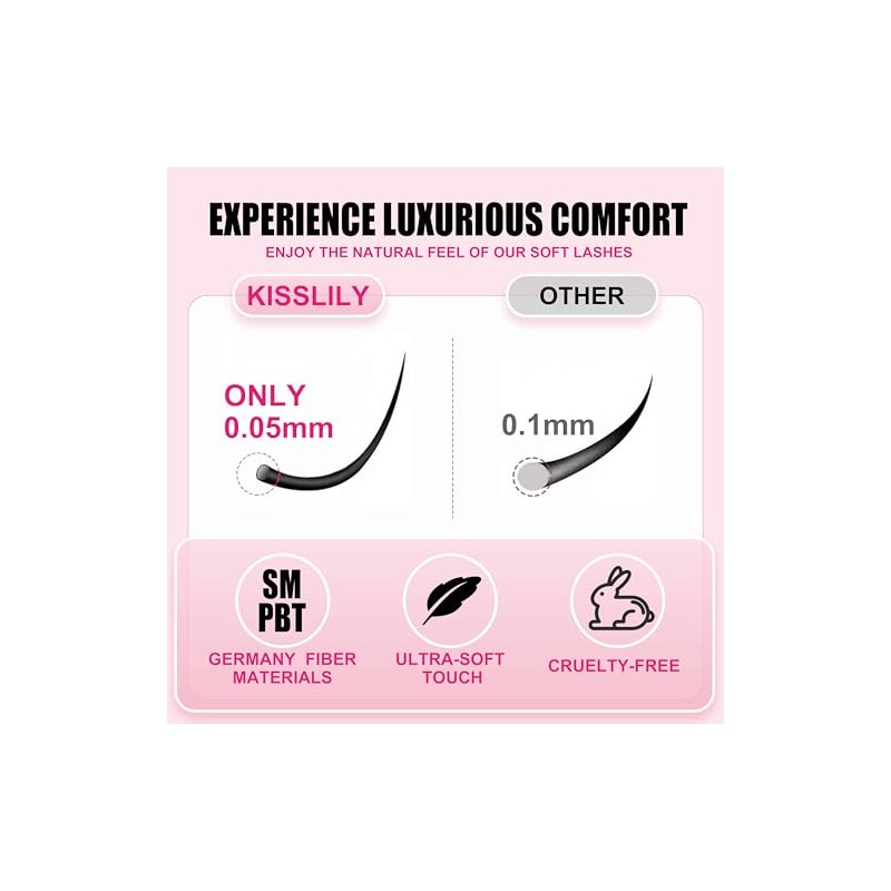 Plume Brown Lashes Natural Lash ClustersWith Invisible Band DlY Lash