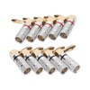 10 Pcs Banana Plugs 24K Copper Gold Plated Aluminum Case