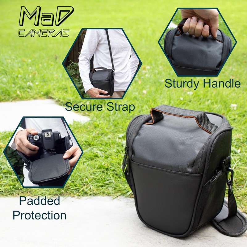 MaD Cameras Padded Camera Shoulder Carry Bag for Digital SLR