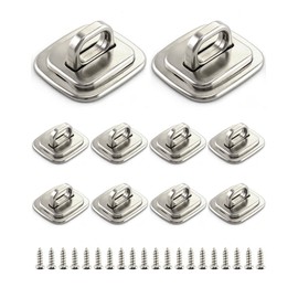 QWORK Laptop Cable Lock Anchor, 10 Pack Steel Desk Mount Anchor Accessory, Security Anchor Base Plate for Laptop Cable Locks, for Keyed or Combination Cable Locks