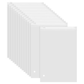 PATIKIL Frosted Zipper Bag, 25 Pcs 12" x 8" Resealable EVA Horizontal Clothes Packaging Bag with Slider Closure, Vent Hole for Small Business T-shirt Packaging Organizing Shipping, Clear