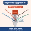Everest Media Solutions 45° Angled CAT6 Keystone Jack in Orange