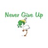 CafePress Never Give Up Stork And Frog Rectangle Magnet, 3"x2"