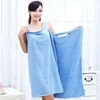 shower bathrobe soft robe towel Blue