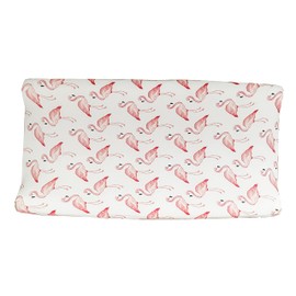 Flamingo Fitted Changing Pad Cover, Made from Viscose from Bamboo and Spandex Material, Fits Standard Changing Pad, by Florida Kid Co.