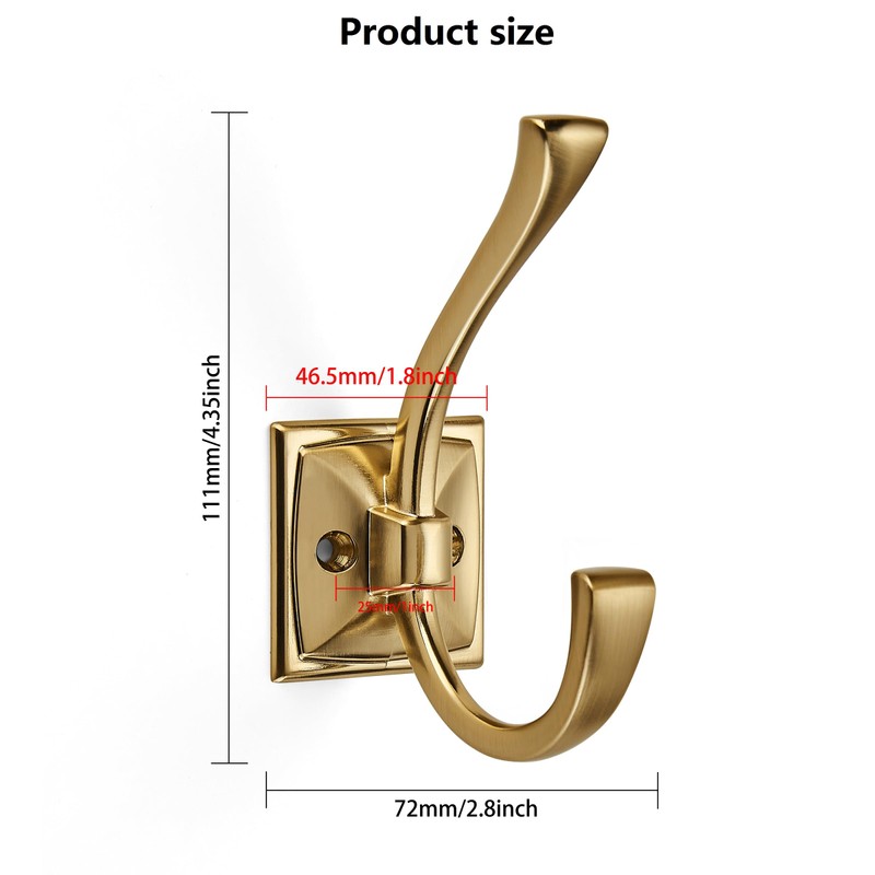 CABDM 5 Pack Decorative Heavy Duty Towel Hooks for Hanging
