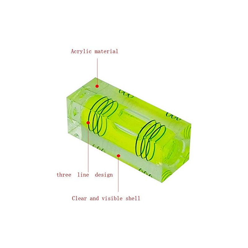 UMEI High Precision Mini Level Bubble, Three line Level Ball,