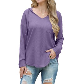 IWOLLENCE 2024 Fall Fashion Hoodies Sweatshirts Drawstring Casual Loose Long Sleeve Tops Shirts