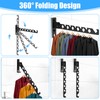 MBAIYO 3 Pack Black Wall Mount Coat Hanger Holder, Retractable