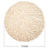 FunWheat Round Gold Placemats Placemat Set of 6 Hollow Out