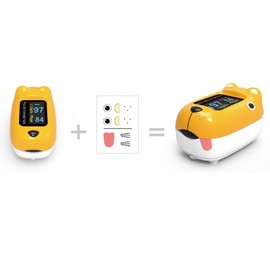 Gima - Oxy 0 Children's Pulse Oximeter - Measures Oxygen Saturation (Spo2) and Pulse in Children, Tiger, 35056