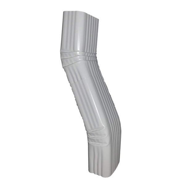 3”-x 4” Inch Aluminum-Downspout-A-Style-3-offset - Zig-Zag Elbows White