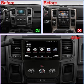 for Dodge RAM 1500 2500 3500 Radio Upgrade 2013-2018 Manual AC Stereo Replacement 1280 * 720 Touch Screen Build in Wireless carplay Wired Android Auto