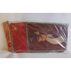Vtg Christmas card holder box - old store stock - angel