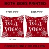 Wilproo Red and White Christmas Pillow Covers 24x24 Set of