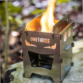 OneTigris ROCUBOID Wood Stove EVIL EYES Version, Weighs 580g