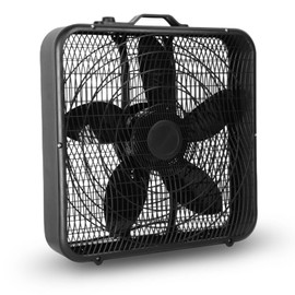 Xcity 20 Inch Box Fan with Carry Handle, Portable Powerful and Quiet 3-speed Floor Fan with Protection Net, Durable 70W Lightweight for Bedroom Study Home, Black