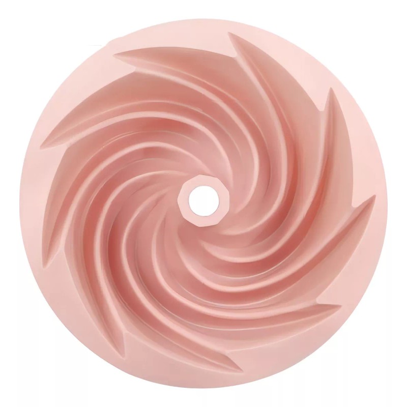 Molde Pastel Rosca Silicon Gelatina Antiadherente 24cm Color Rosa