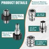 Pressure Washer Quick Connect Adapter Kit, M22 14mm to 3/8"