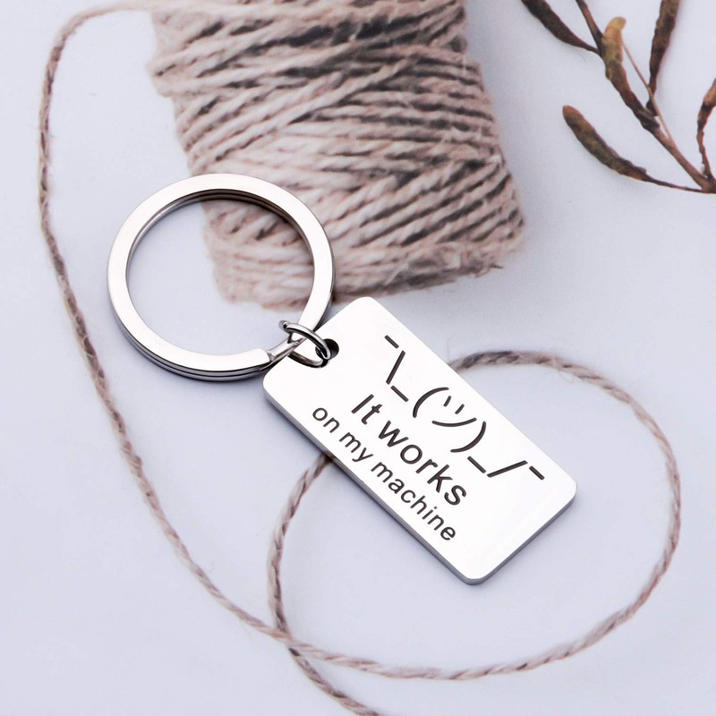 UJIMS Computer Programmer Gift Funny Computer Keychain It Works On