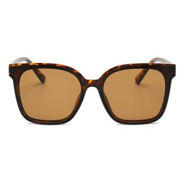 qinqilanqi-S Retro Sunglasses for Men Women Classic 70s Vintage Square Rotundity Sunglasses, Fashionable Cat Eye Glasses UV400, Leopard/Tee