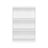 FURINNO JAYA Simple Home 3-Tier Adjustable Shelf Bookcase, White